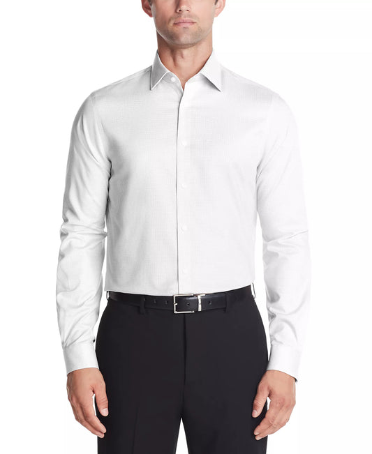 Michael Kors Men's Regular-Fit Airsoft Stretch Dress Shirt  White Size XL 17.5 32/33