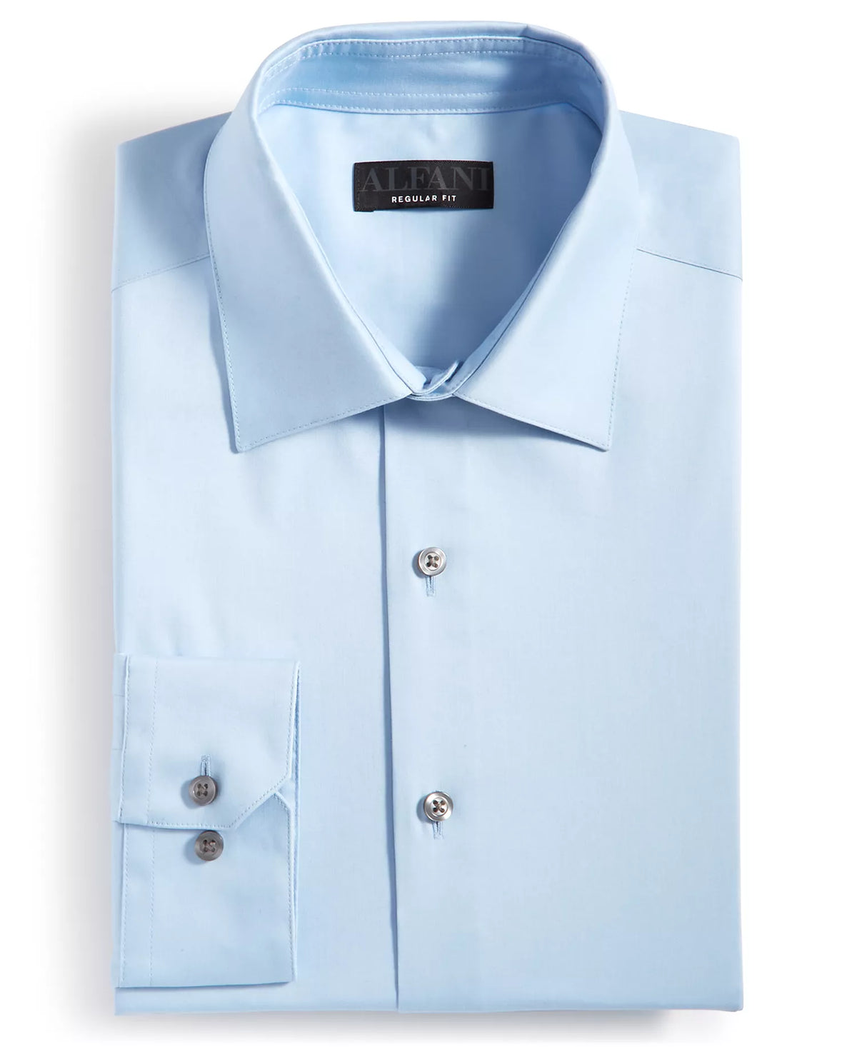 Alfani Men's Regular-Fit Solid Dress   Horizon Blue 15/15.5 32/33