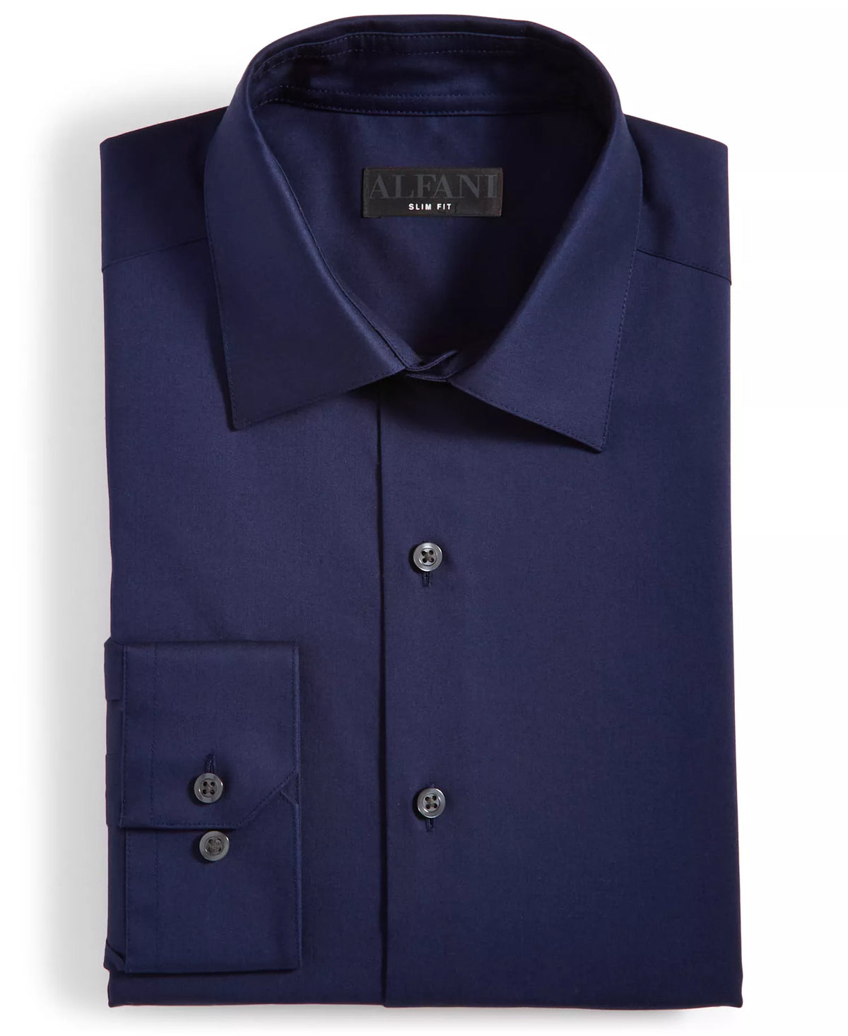 Alfani Men's Slim-Fit Temperature Regulating Dress Shirt  Blu Notte 17/17.5 34/35