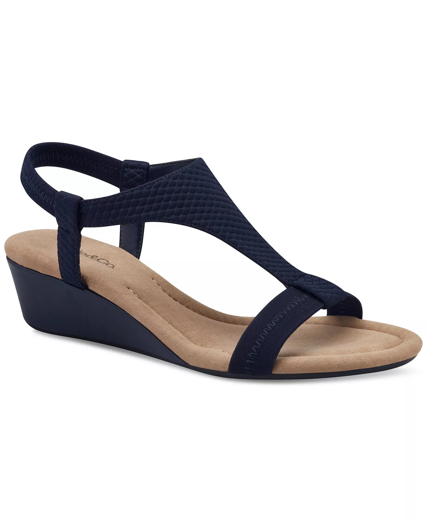 Style & Co Women's Step N Flex Vacanzaa Wedge Sandals  Navy Size 10