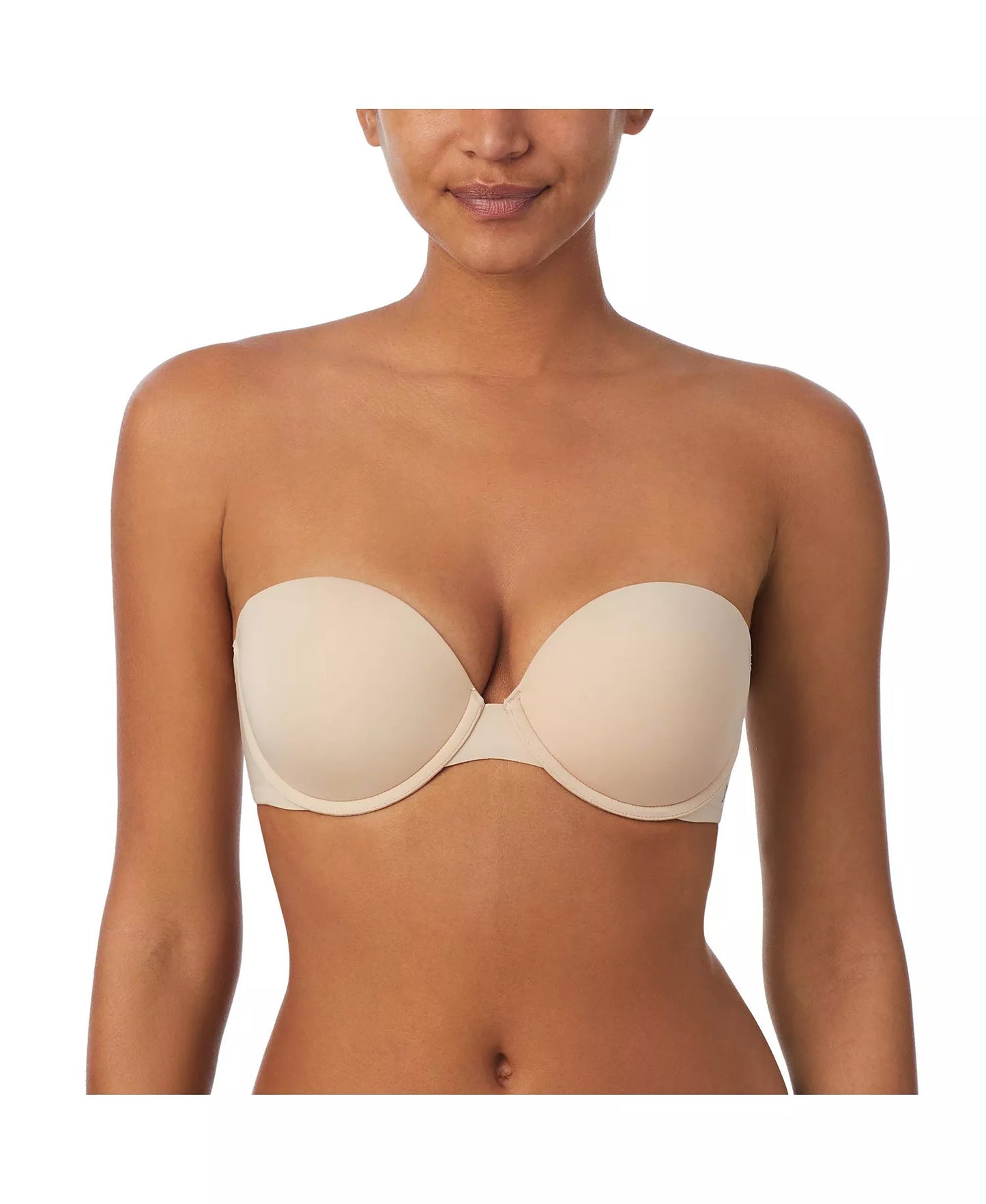 DKNY Women's Smooth Essentials Strapless Bra  Cashmere Size 38DD