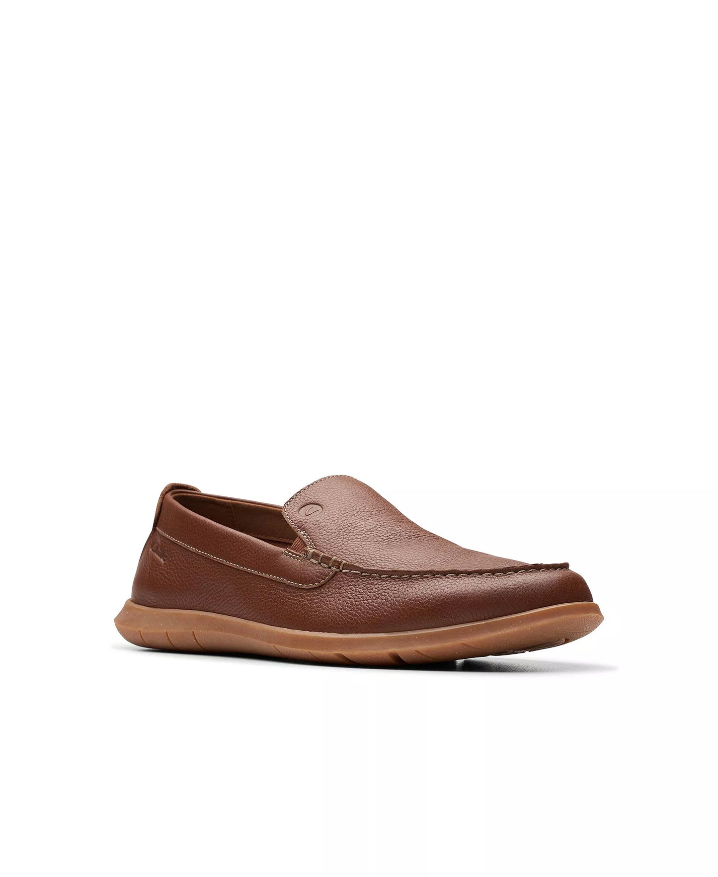 Clarks Men's Flexway Step Slip On Shoes   Light Brown Leather Size 10.5W