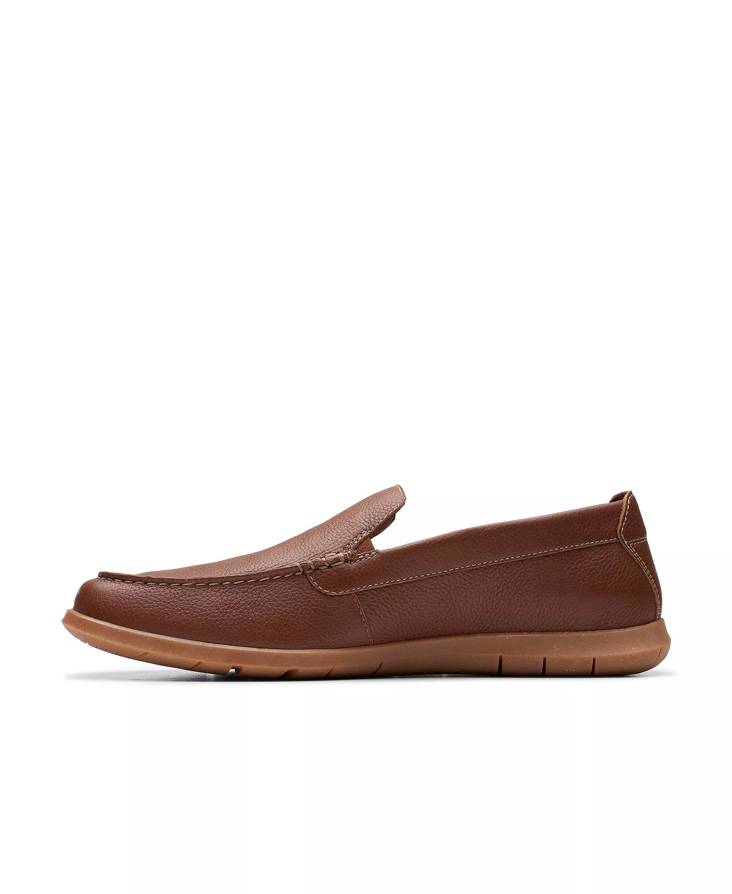 Clarks Men's Flexway Step Slip On Shoes   Light Brown Leather Size 10.5W