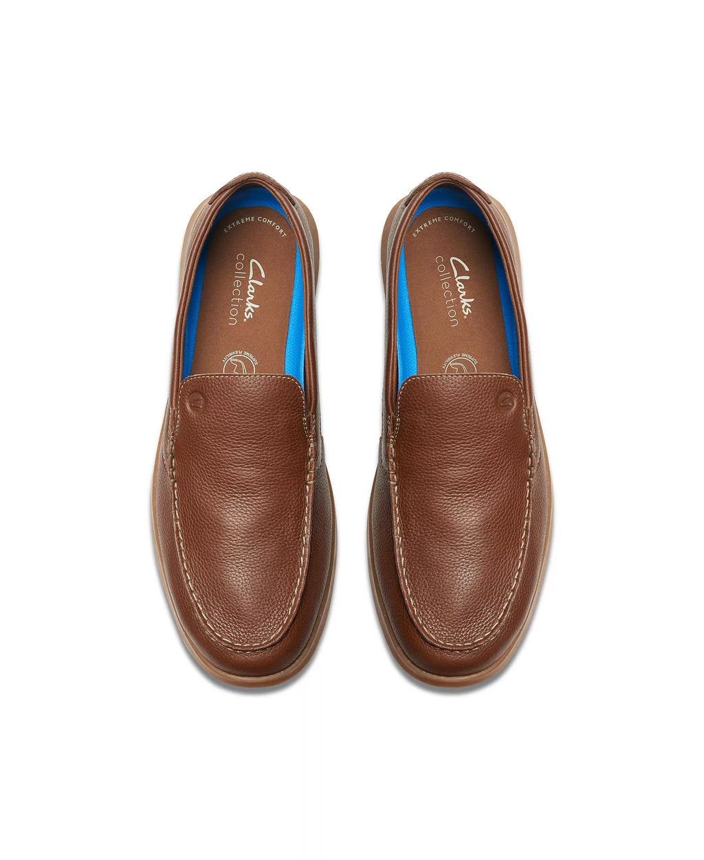Clarks Men's Flexway Step Slip On Shoes   Light Brown Leather Size 9