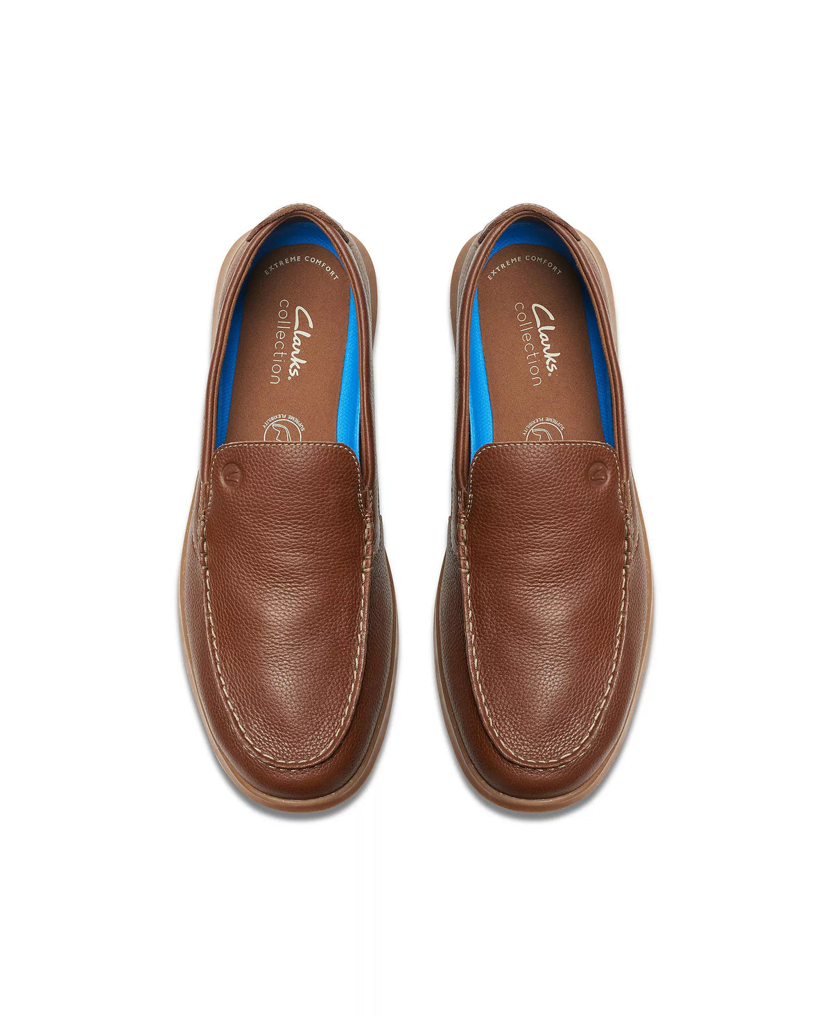 Clarks Men's Flexway Step Slip On Shoes   Light Brown Leather Size 10.5W