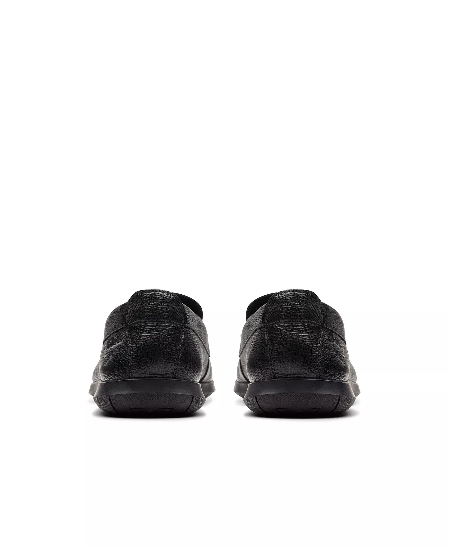 Clarks Men's Flexway Step Slip On Shoes Black Tumbled Leather Size 9