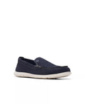Clarks Men's Flexway Step Slip On Shoes  Navy Suede Size 9