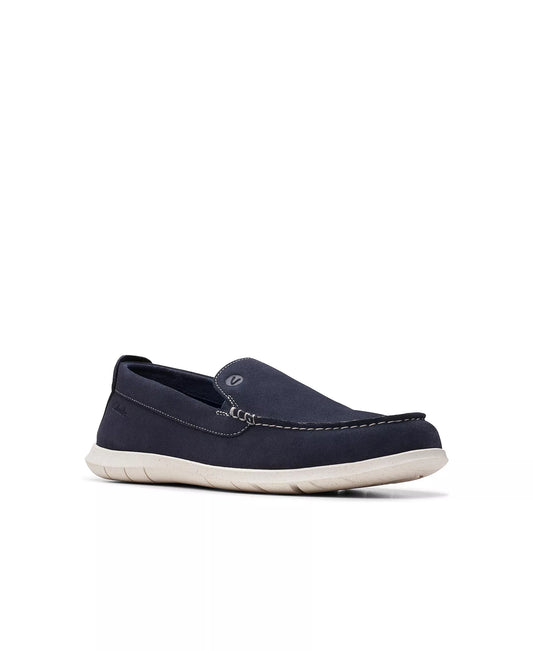 Clarks Men's Flexway Step Slip On Shoes  Navy Suede Size 9