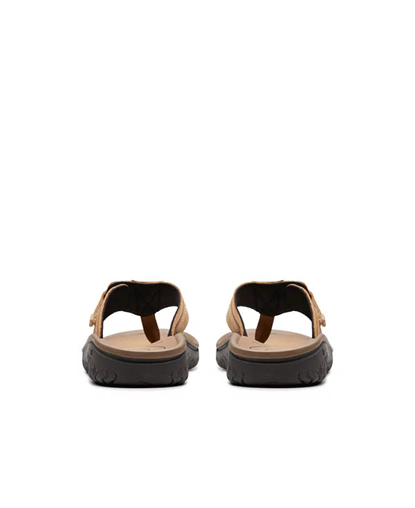 Clarks Men's Collection Wesley Sun Slip On Sandals   Tan Leather Size 13