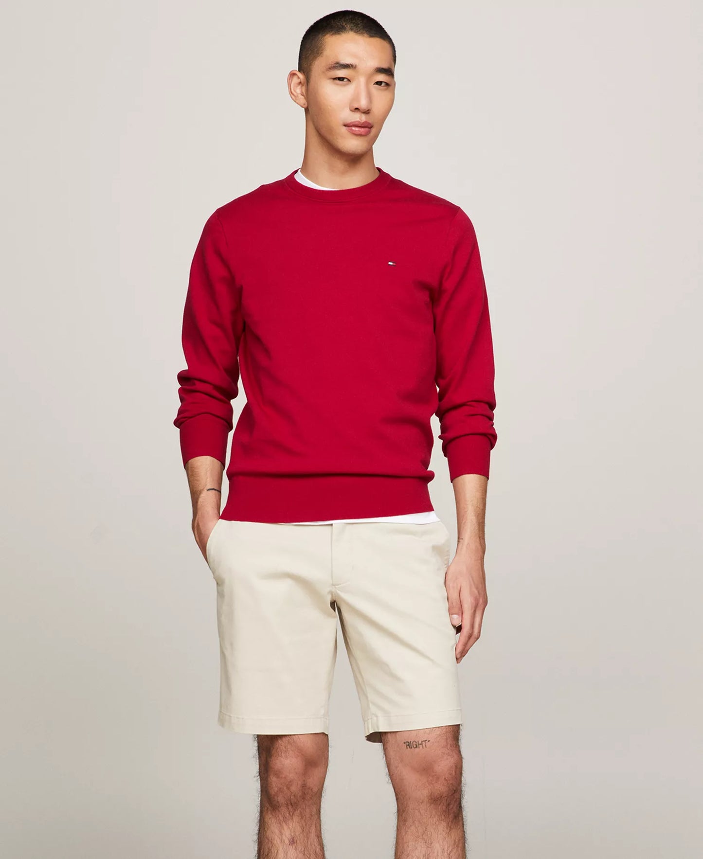 Tommy Hilfiger Men's Brooklyn 1985 9" Shorts  Bleached Stone Size 34