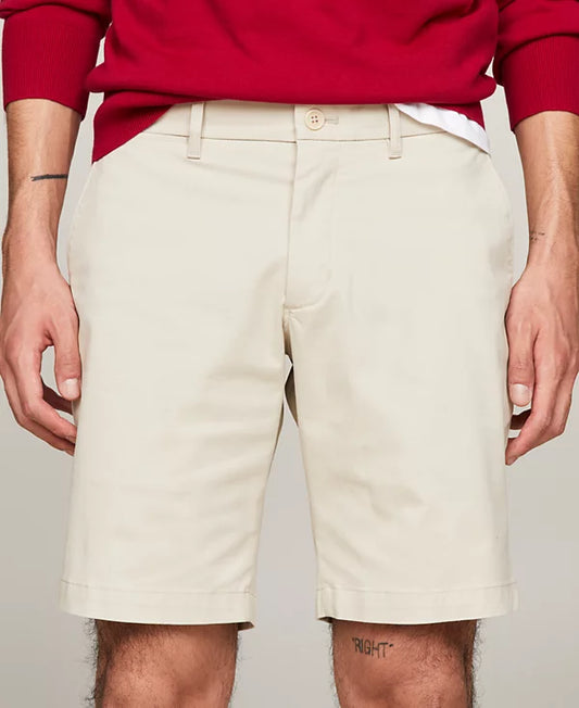 Tommy Hilfiger Men's Brooklyn 1985 9-Inch Shorts   Bleached Stone Size 36