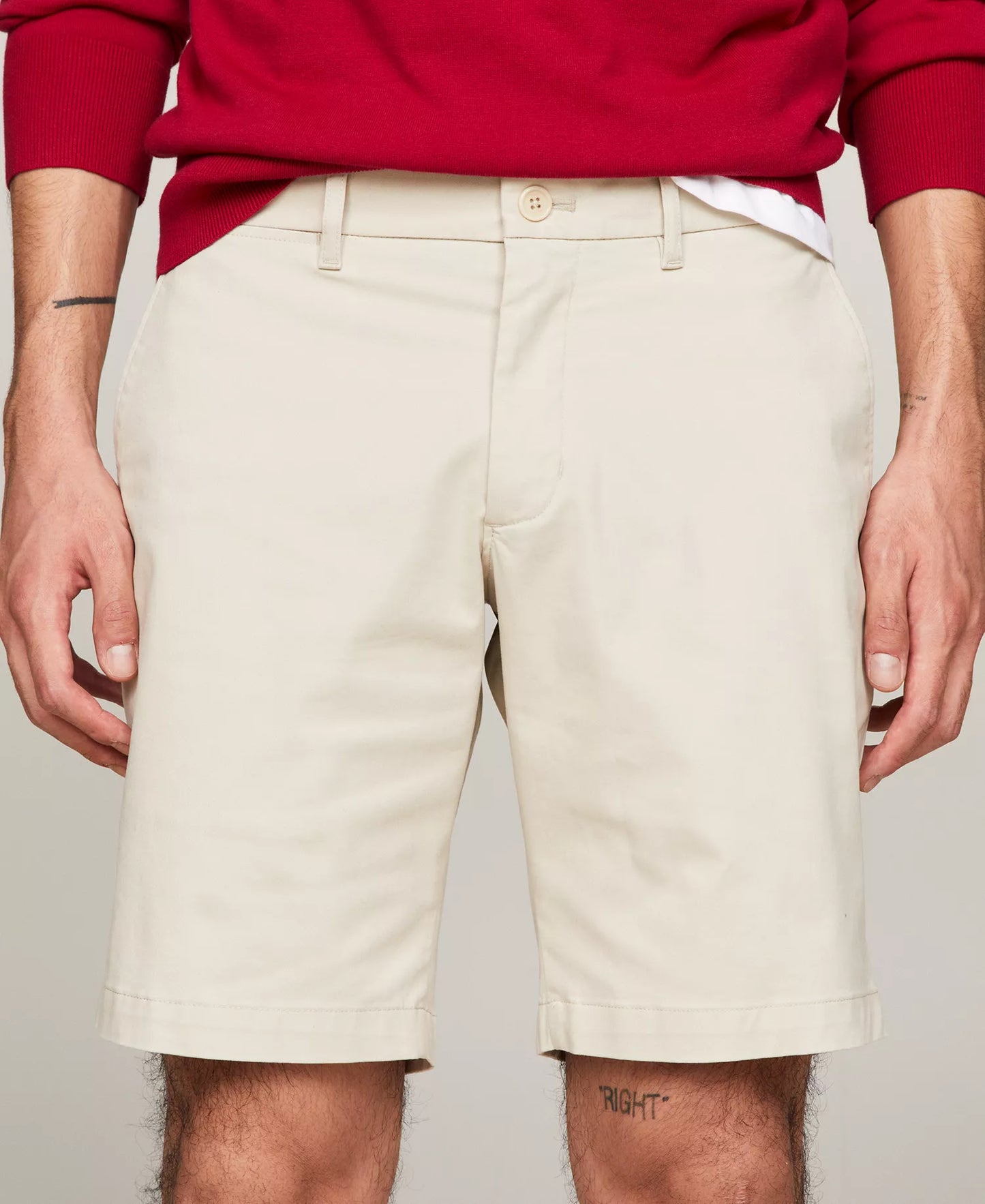 Tommy Hilfiger Men's Brooklyn 1985 9" Shorts  Bleached Stone Size 33