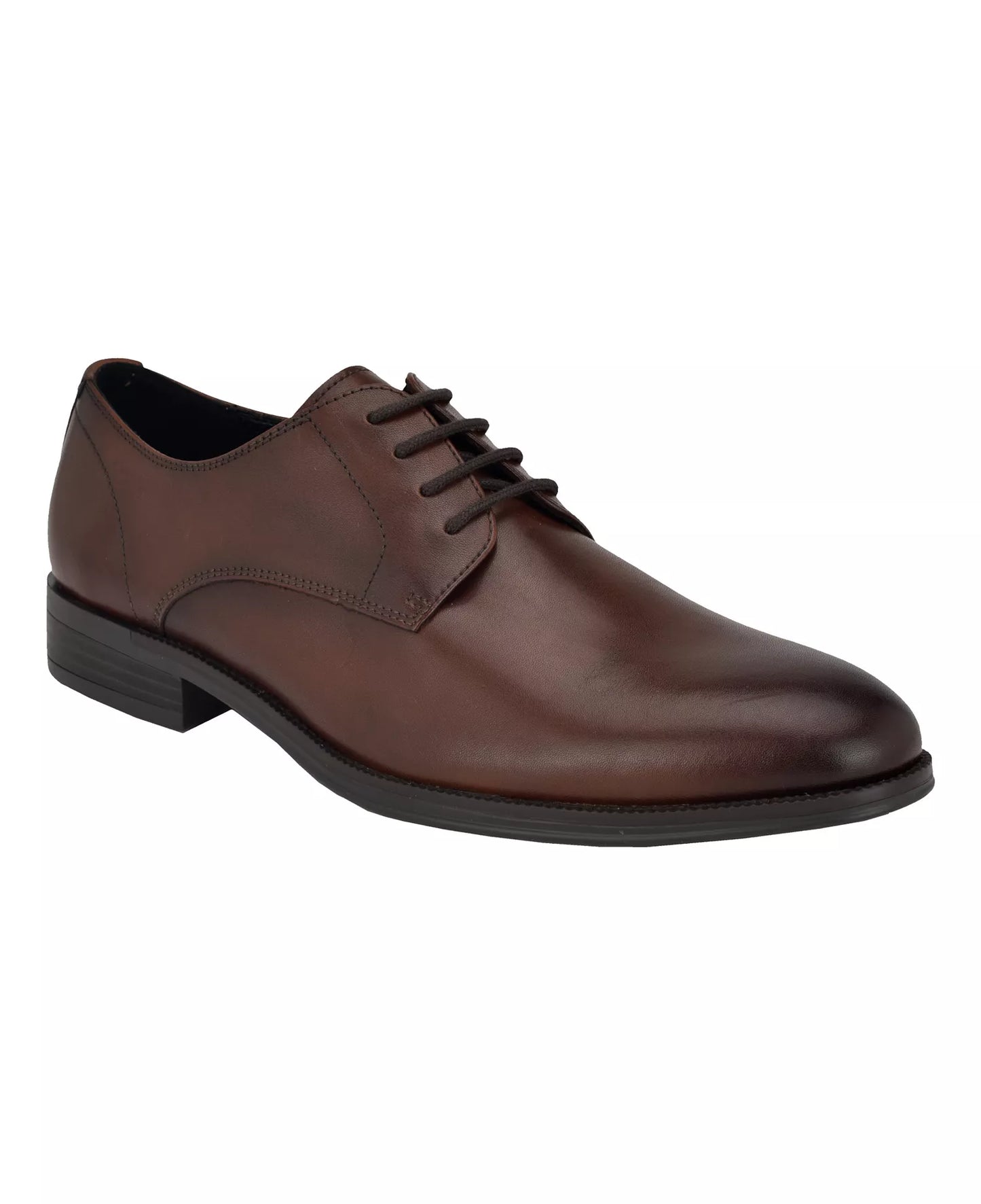 Calvin Klein Men's Jack Oxford Dress Shoes  Cognac Leather Size 9.5