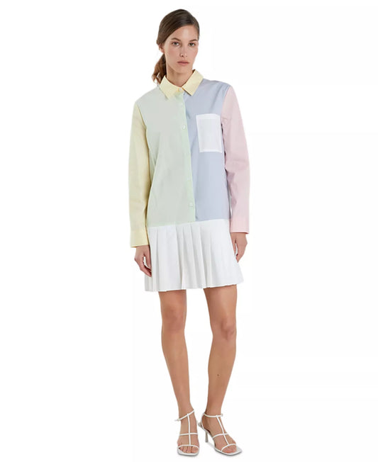 English Factory Women's Colorblocked Shirtdress  Multicolor Size S
