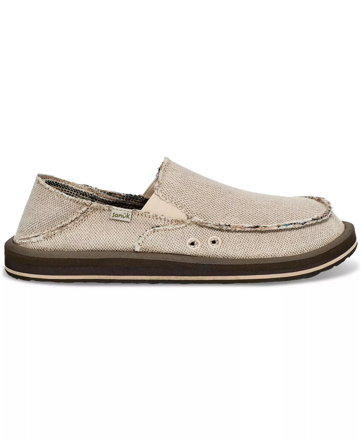 Sanuk Men's Donny Two-Tone Slip-On Shoes  Natural Size 9
