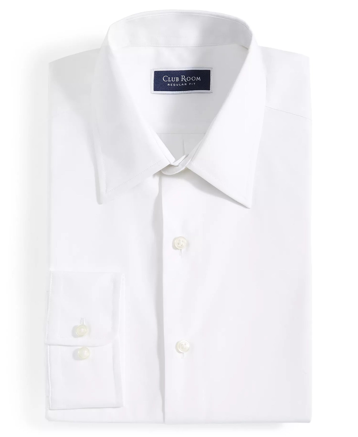 Club Room Men's Regular-Fit Performance Dress Shirt  White 15.5 32/33