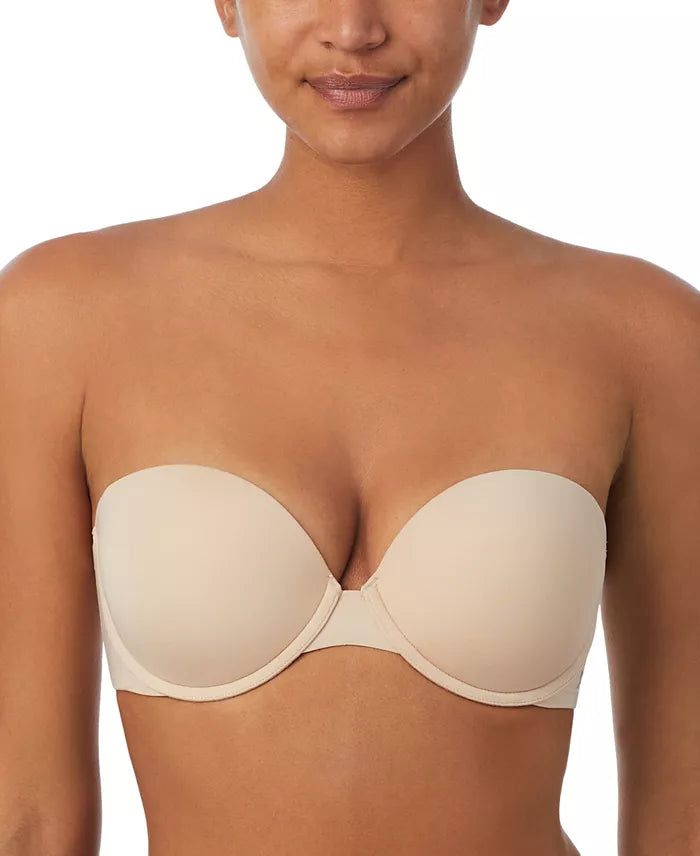 DKNY Women's Smooth Essentials Strapless Bra  Cashmere Size 34B