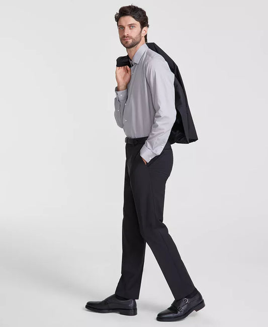 Hugo Boss Men's Slim-Fit Superflex Stretch Solid Suit Pants  Color Black W32xL32