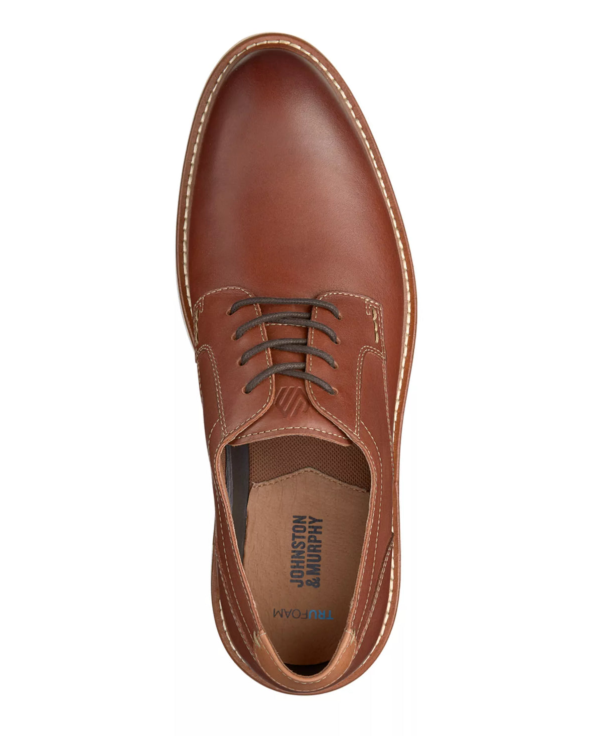 Johnston & Murphy Men's Hodges Plain Toe Shoes  Tan Full Grain Size 9