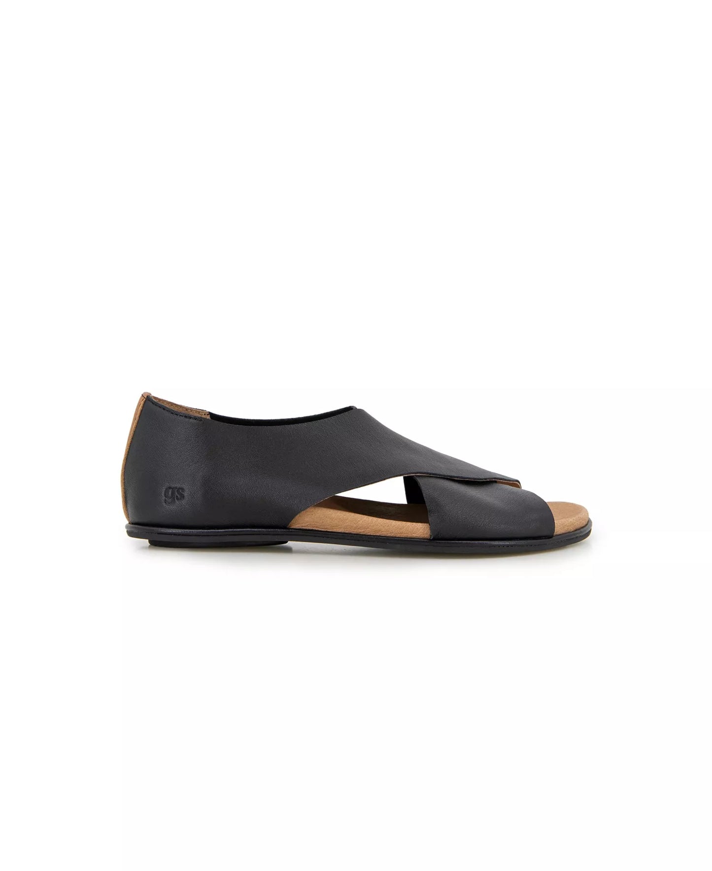 Gentle Souls Women's Laniey Slip-On Sandals  Black Leather Size 7.5