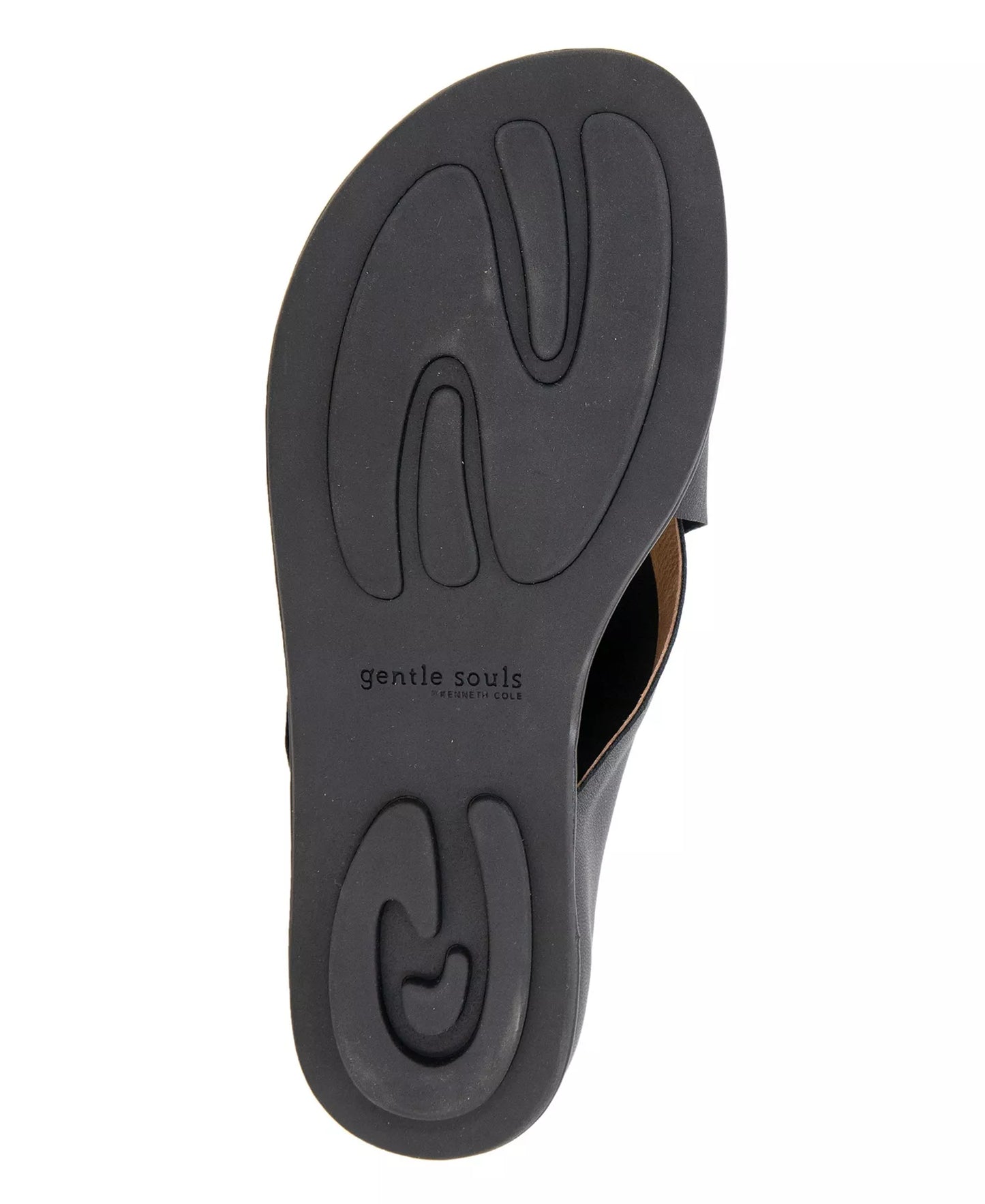 Gentle Souls Women's Laniey Slip-On Sandals  Black Leather Size 7.5