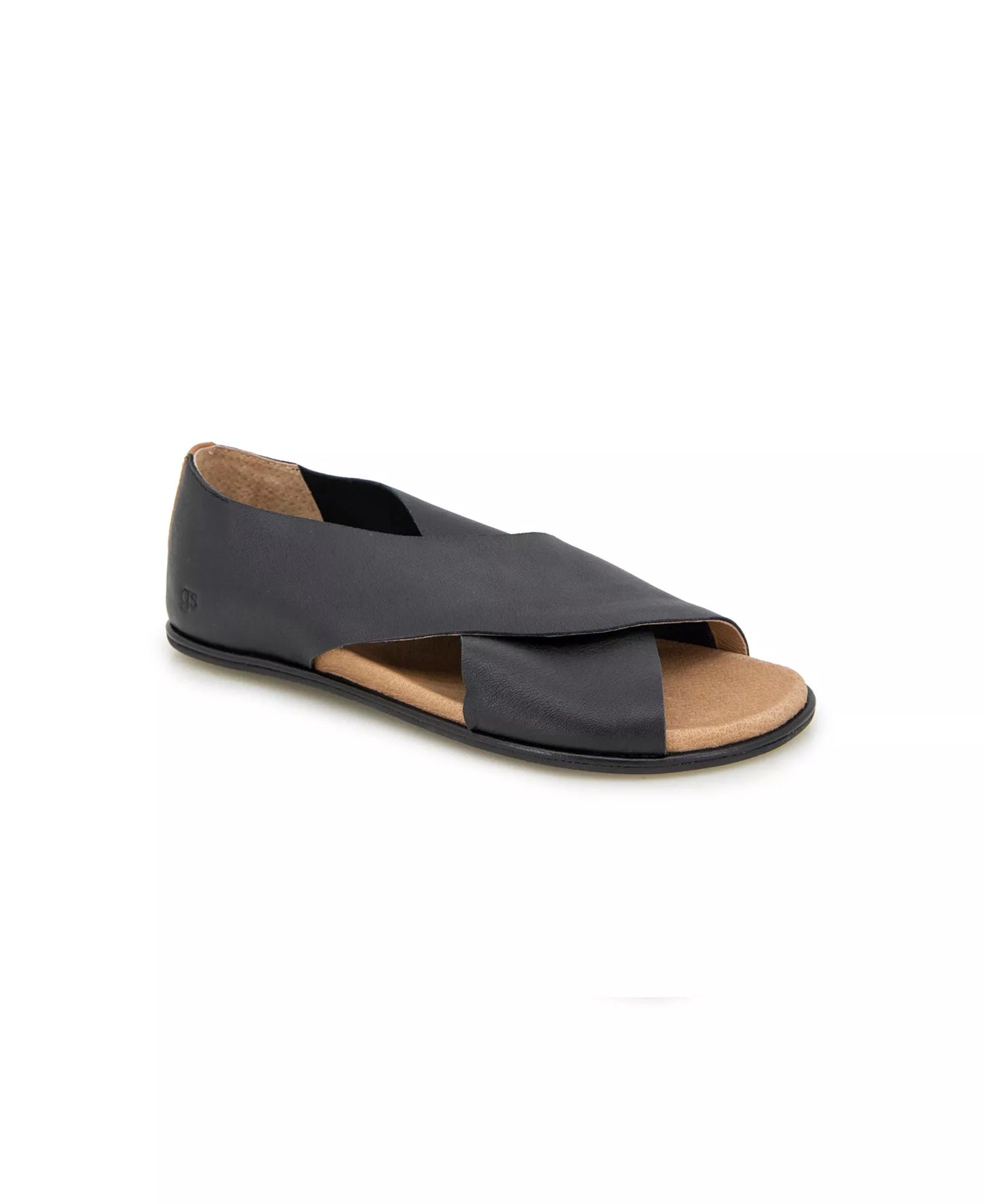 Gentle Souls Women's Laniey Slip-On Sandals  Black Leather Size 7.5