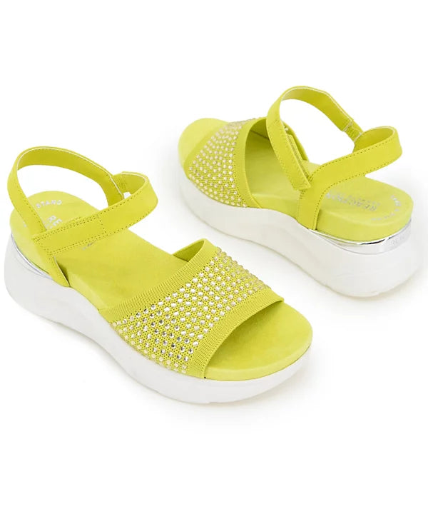 Kenneth Cole Reaction Women's Hera Sandals  Lime Zest Jewel Size 8
