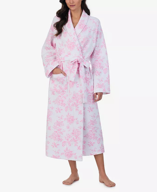 Eileen West Women Ballet Wrap Robe  Pink Floral Size S/M