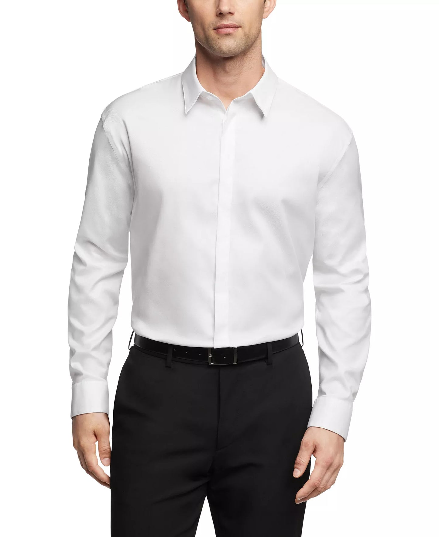 Calvin Klein Men's Regular-Fit Infinite Color Dress Shirt White 17 34/35