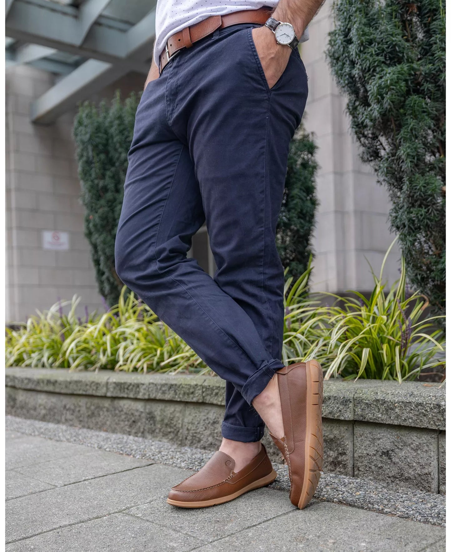 Clarks Men's Flexway Step Slip On Shoes Black Tumbled Leather Size 9