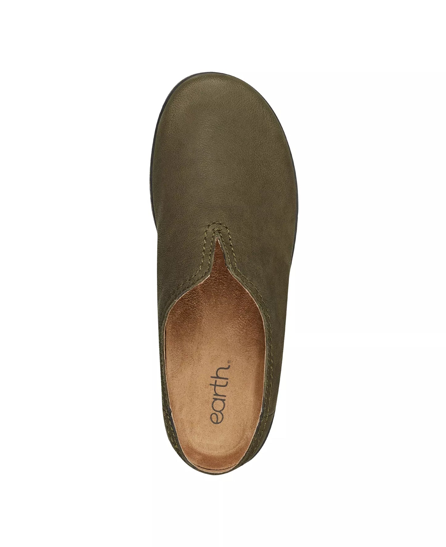 Earth Women's Kolia Slip-On Heeled Clogs  Green Leather Size 6.5