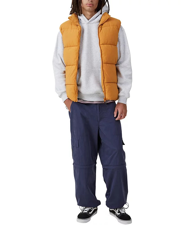 COTTON ON Men's Oversized Fleece Hoodie  Gray Marley Size S