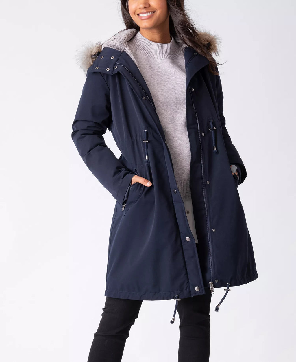 Seraphine Women's 3 in 1 Winter Maternity Jacket  Navy Size 8