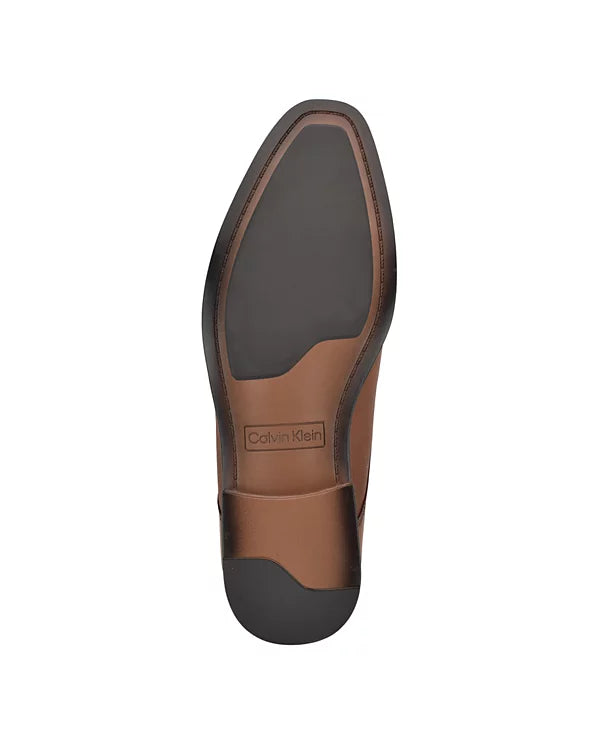 Calvin Klein Men's Dearl Lace-Up Dress Loafers   Medium Brown Size 10.5