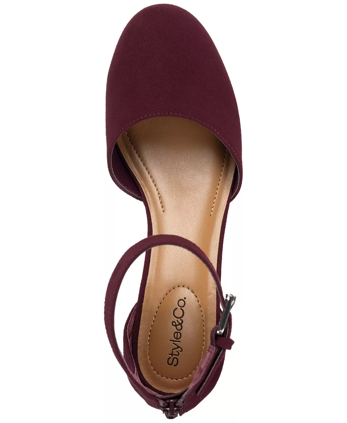 Style & Co Women's Alinaa Two-Piece Block Heel Dress Pumps  Berry Size 8