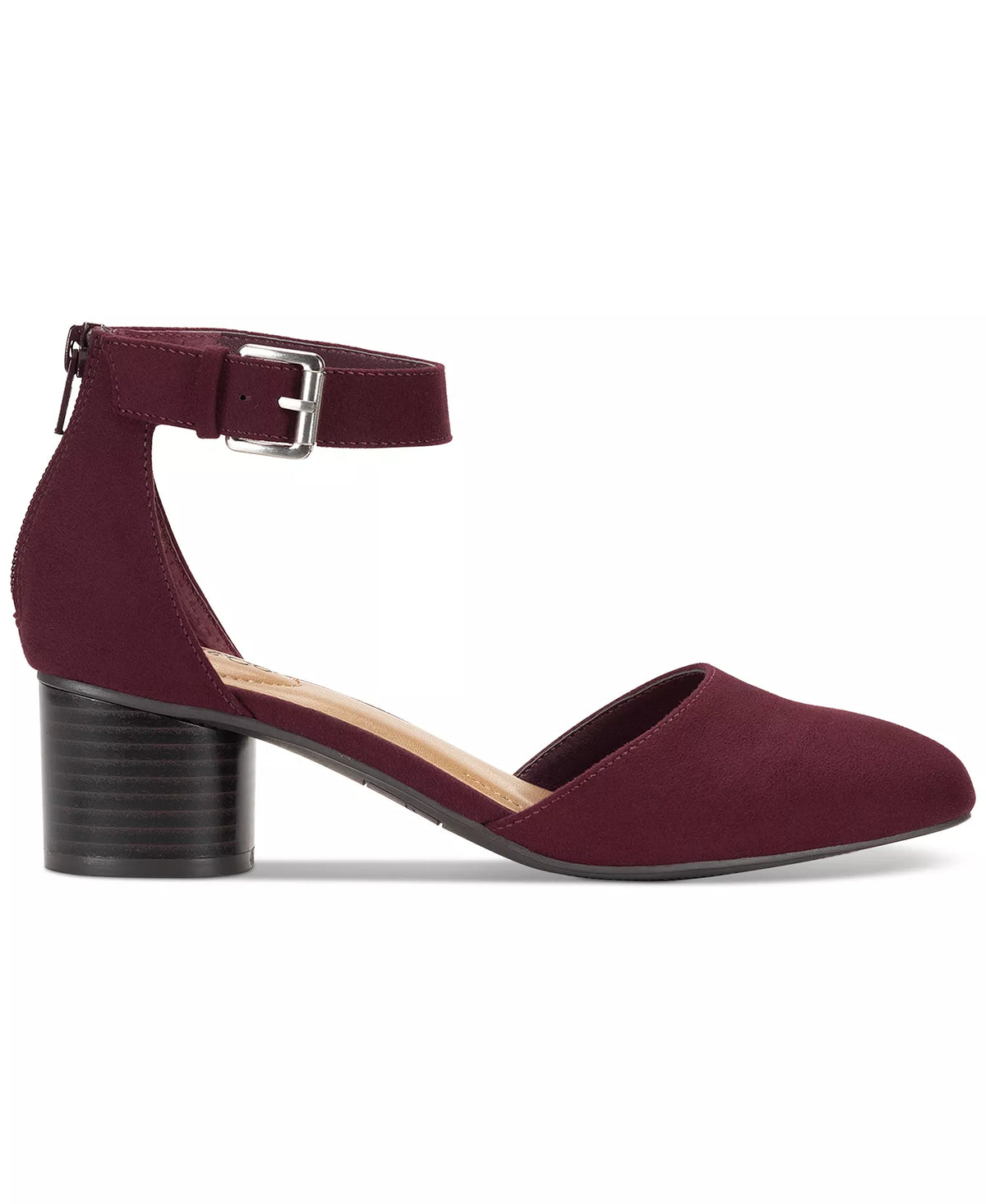 Style & Co Women's Alinaa Two-Piece Block Heel Dress Pumps  Berry Size 8
