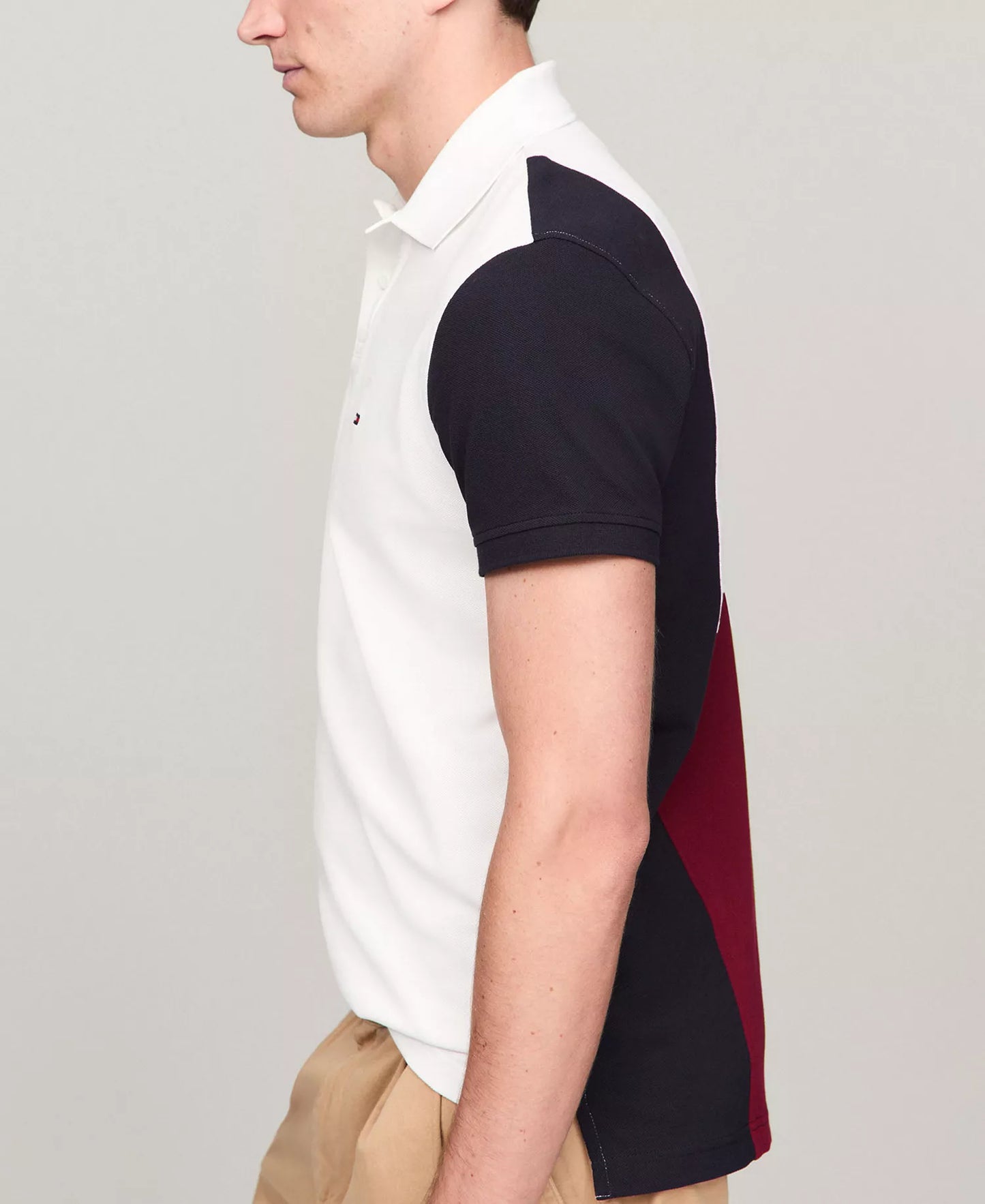 Tommy Hilfiger Men's Regular-Fit Back Flag Polo Shirt  White Size S