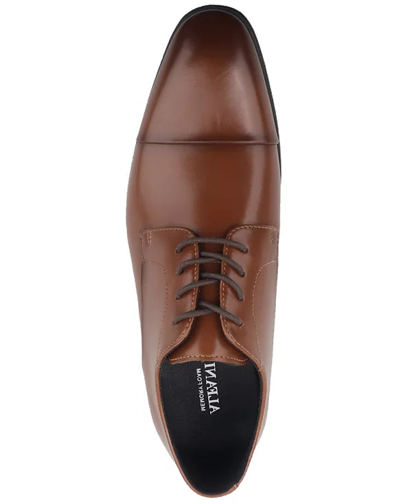 Alfani Men's Quinn Cap-Toe Oxford Dress Shoes  Tan Size 10