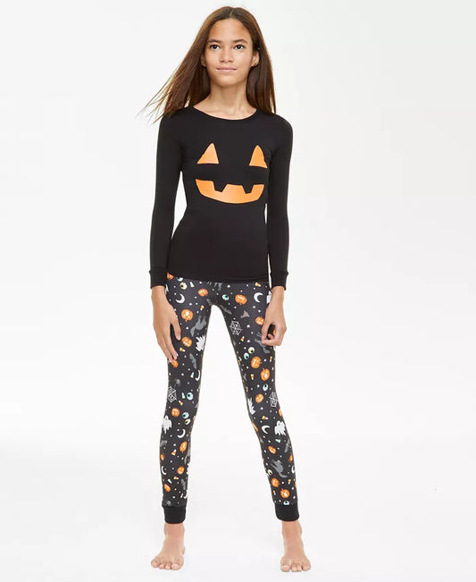 Holiday Lane Kids Mix It Snug Fit Matching Family Pajamas Set  Halloween Toss Size 14