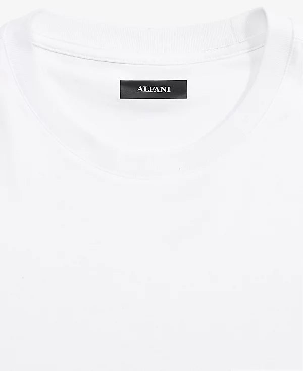 Alfani Men's Mercerized Cotton Short Sleeve Crewneck T-Shirt  Bright White Size XL