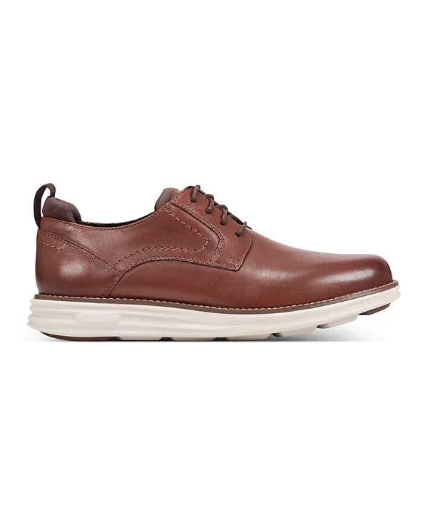 Rockport Men's Canton Casual Lace-up Round Toe Shoes  Caramel Leather Size 7.5