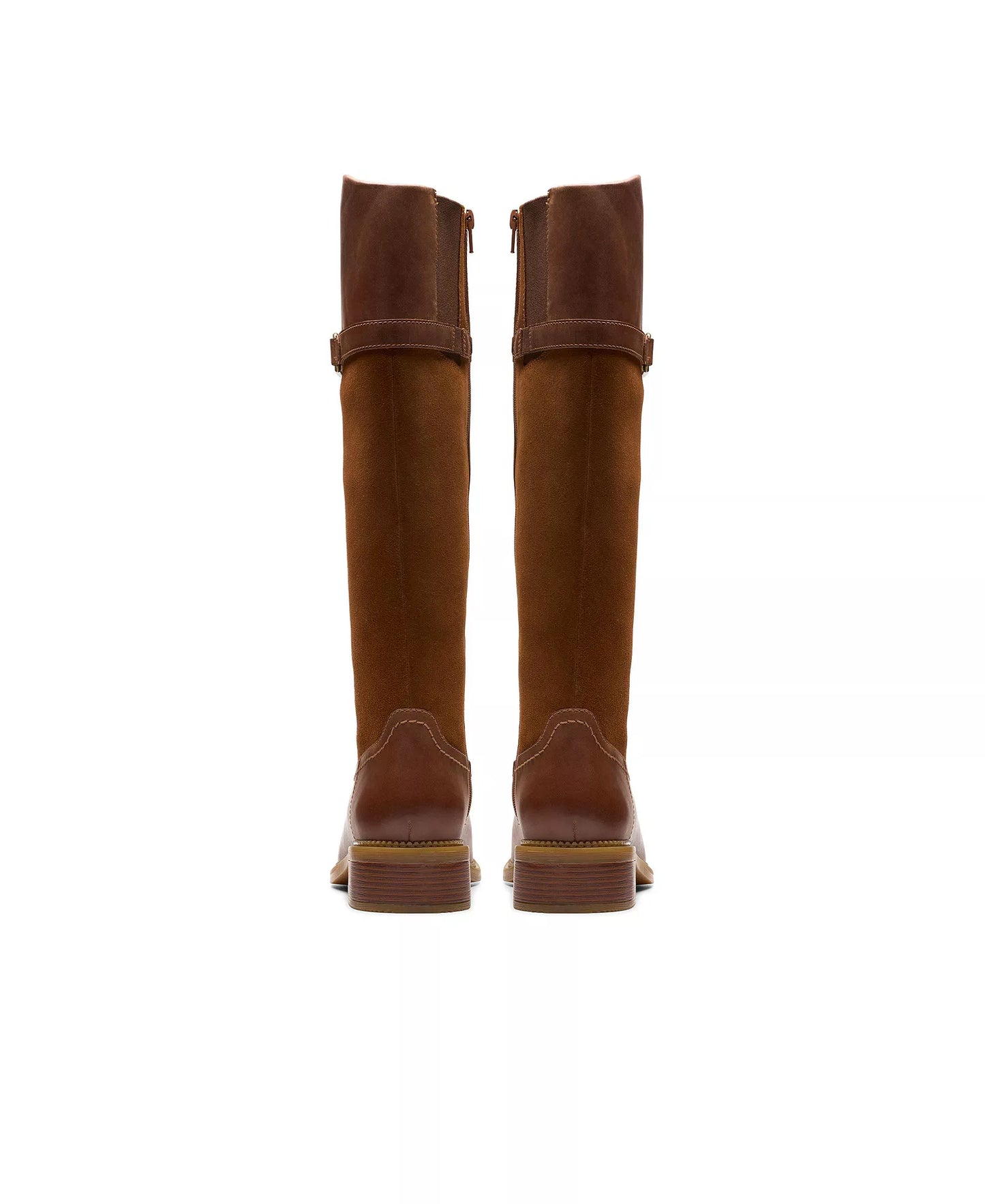 Clarks Women's Collection Maye Carly Tall Boots  Tan Leather Size 8