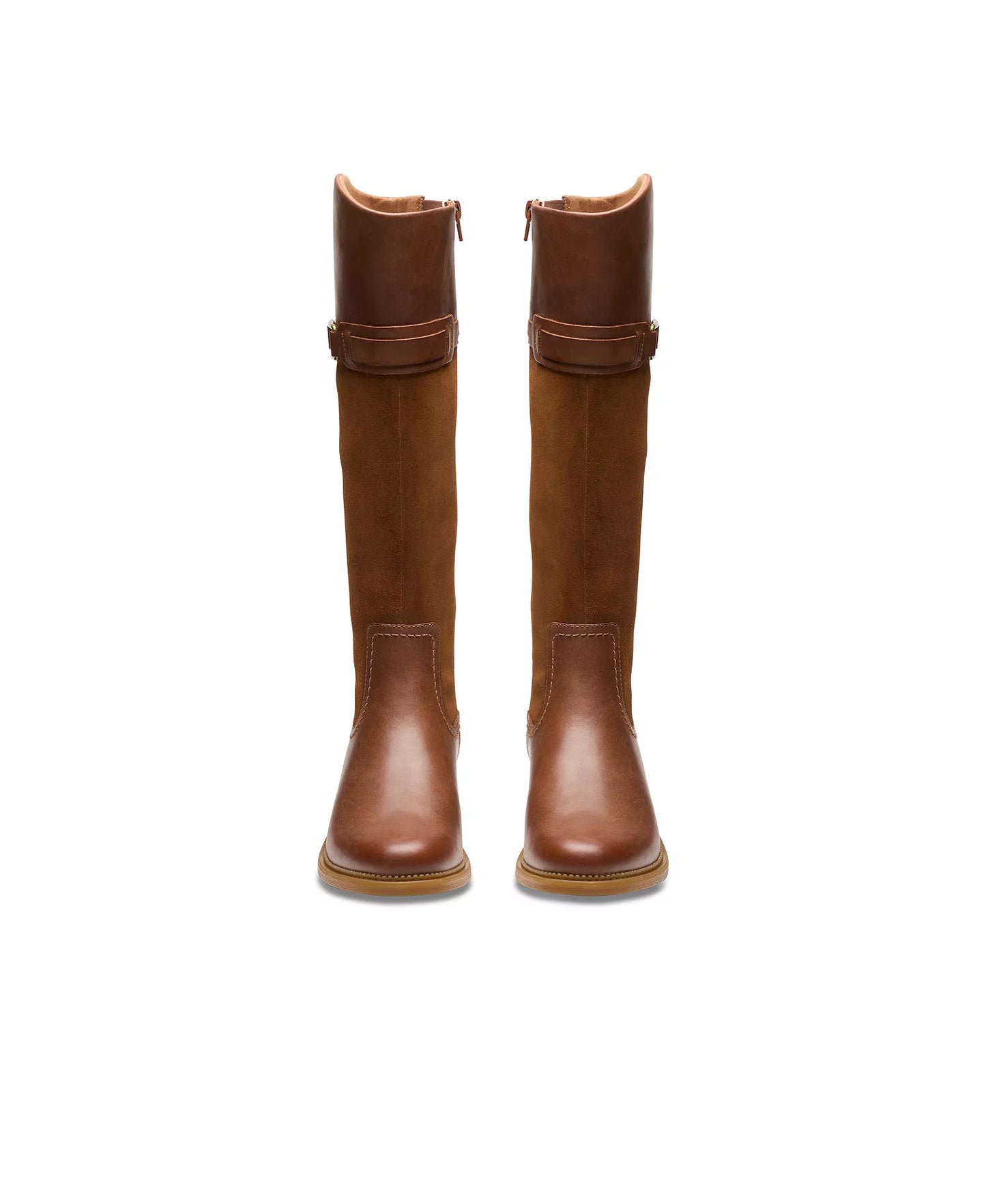 Clarks Women's Collection Maye Carly Tall Boots  Tan Leather Size 8