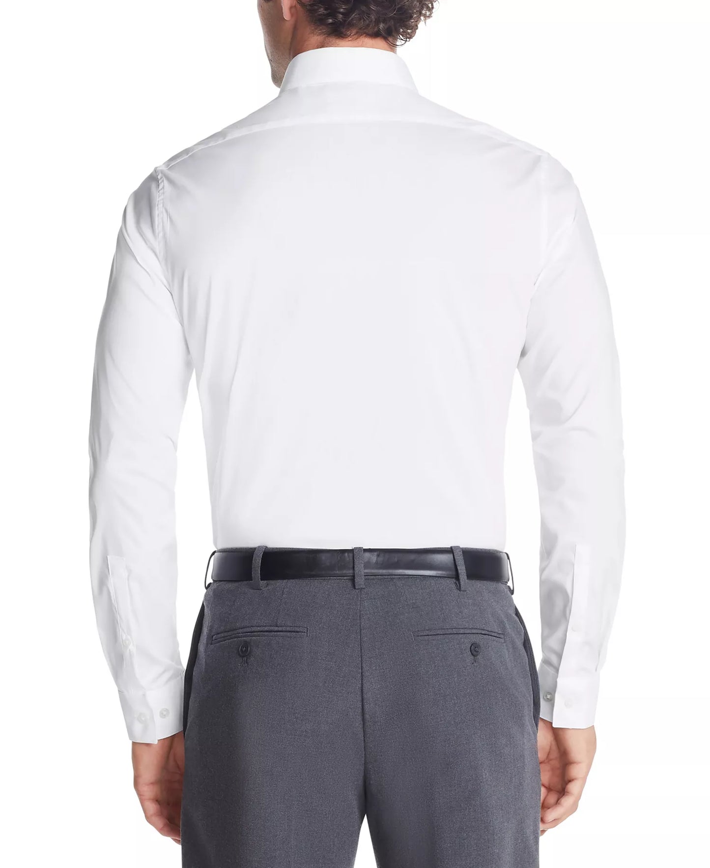 Calvin Klein Men's Slim-Fit Stretch Dress Shirt  White 15.5 32/33