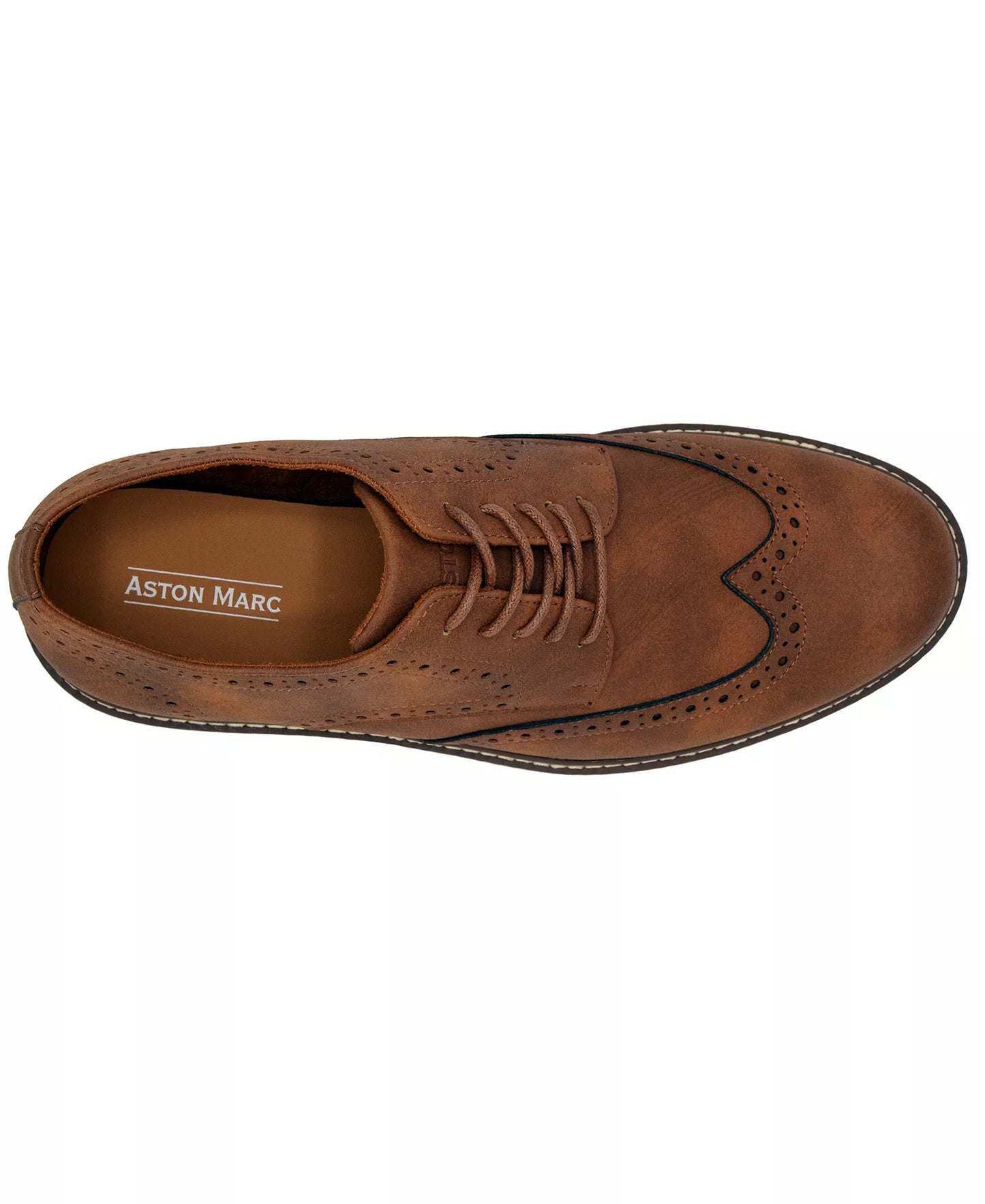 Aston Marc Men’s Manti Wingtip Oxford Shoes  Tan Size 8.5