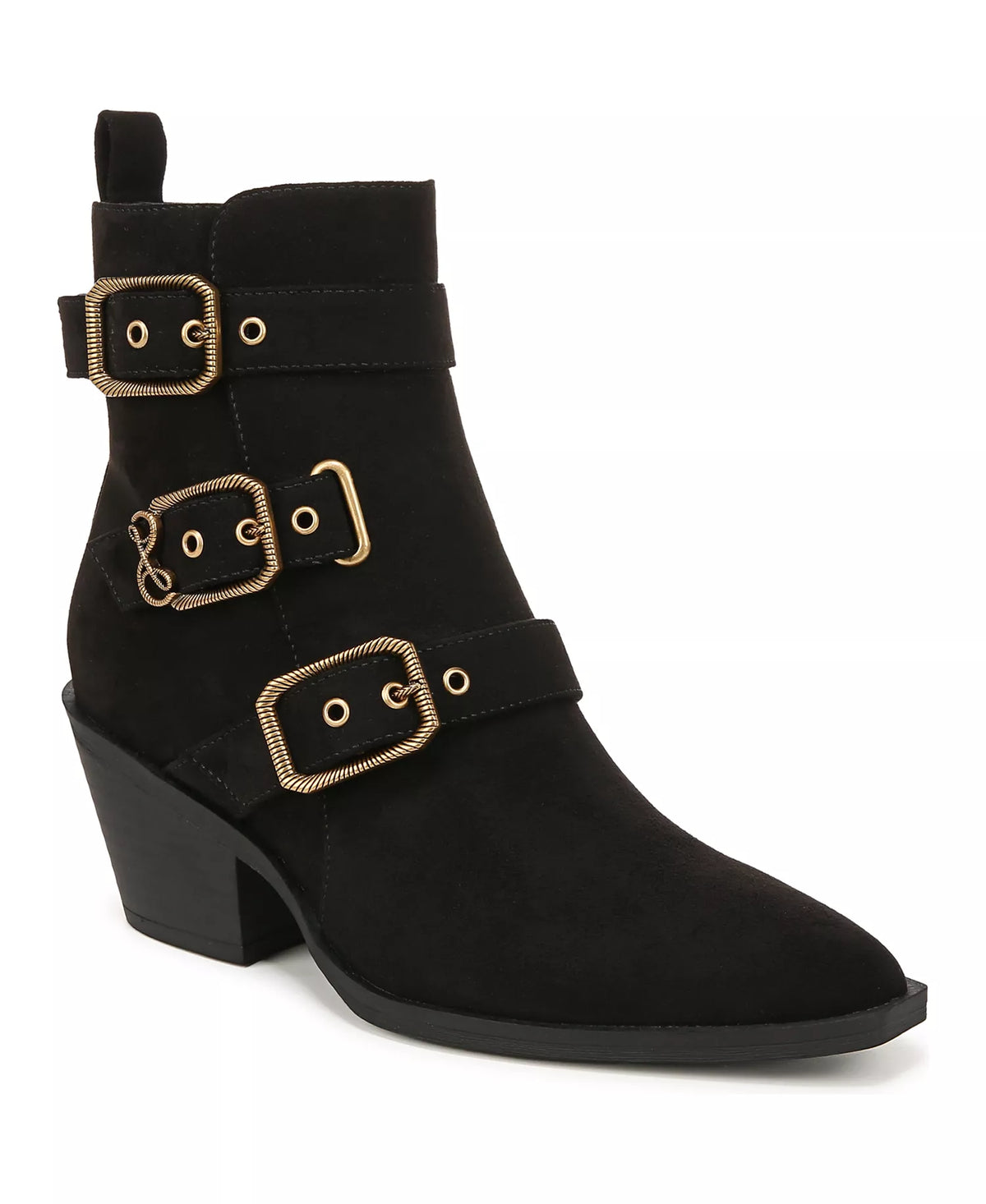 Sam & Libby Women's Finnley Ankle Boots  Black Micro Size 7.5