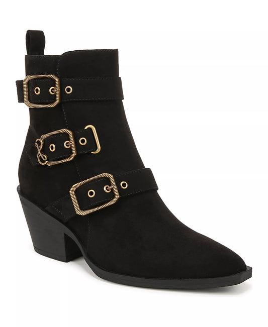 Sam & Libby Women's Finnley Ankle Boots  Black Micro Size 7