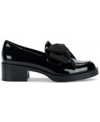 KARL LAGERFELD PARIS Women's Camilia Bow Slip-On Loafers  Black Patent Size 9.5