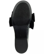 KARL LAGERFELD PARIS Women's Camilia Bow Slip-On Loafers  Black Patent Size 9.5