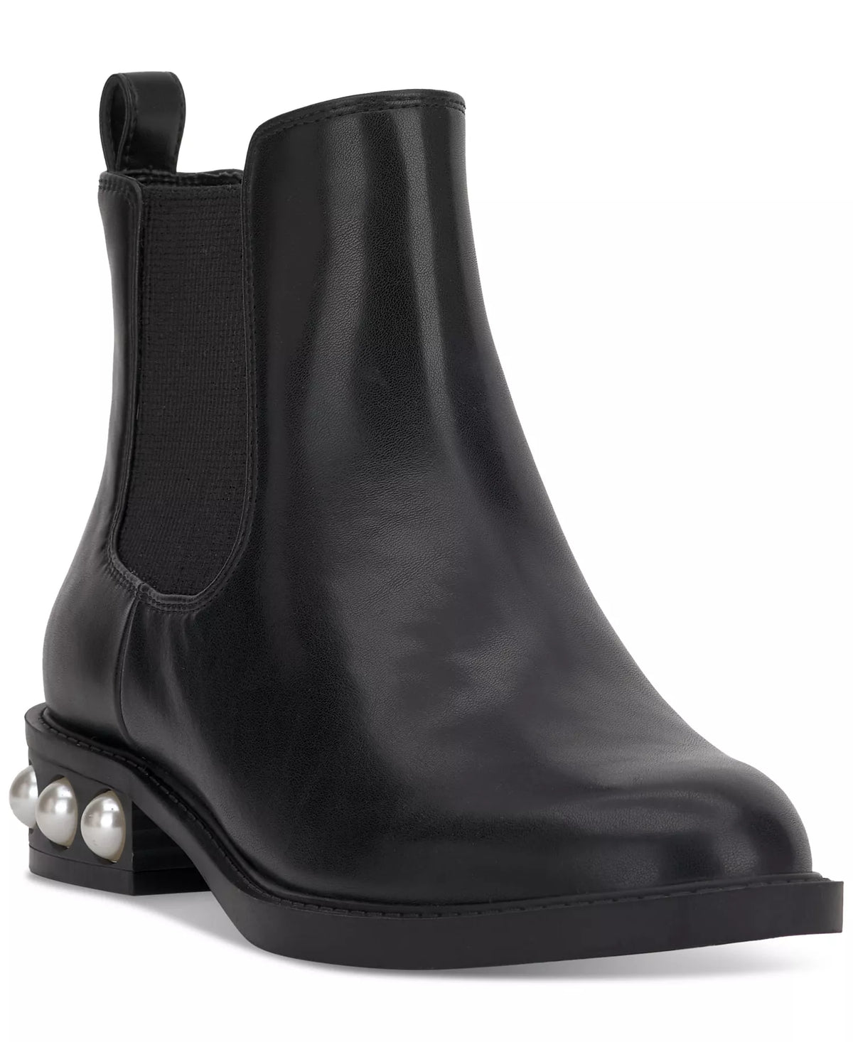 On 34th Women's Jeovana Pearl Chelsea Booties  Black Smooth Size 5.5